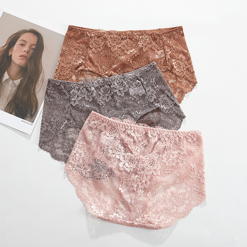 4条蕾丝内裤女中腰性感性惑情调女生纯欲短裤新款纯棉裆夏季薄款,淘宝优惠券,粉丝福利购,淘宝优惠卷
