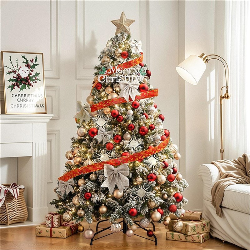 圣诞树装饰品Christmas tree加密大型发光氛围布置套餐高级感摆件 - 图1