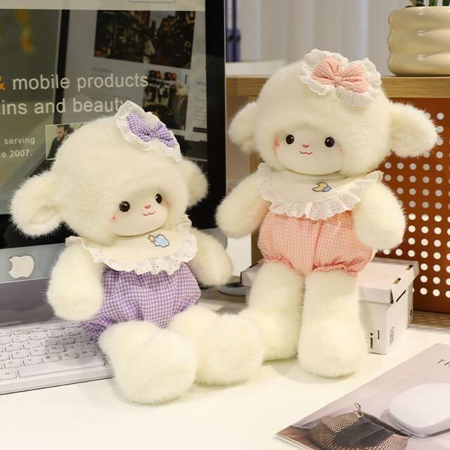 ຄົນດັງທາງອິນເຕີເນັດ Nanny Pajamas Lamb Doll Plush Toy Running Sheep Doll Cloth Doll Sleeping Pillow ຂອງຂວັນວັນເກີດ