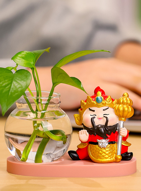 门神哼哈二将情绪稳定小花瓶摆件