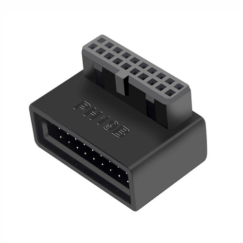 台式机电脑主板USB3.0转向头19/20PIN插座90度转向弯头走线神器 - 图3
