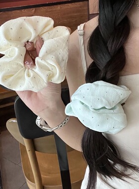 韩系多巴胺可爱花边发圈