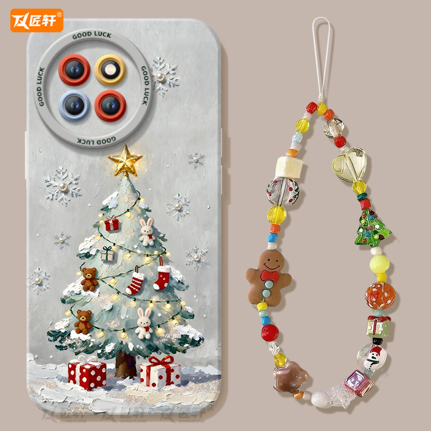 圣诞节适用小米civi5pro手机壳civi4新款mix4黑鲨5pro姜饼人硅胶cv套civi3保护cicv2全包civi防摔镜头cici - 图1