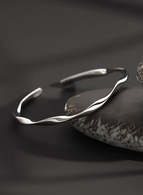 S999足银男士手镯生日礼物