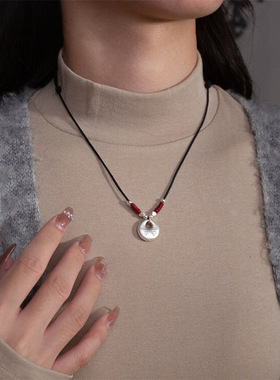 999纯银平安福吊坠项链