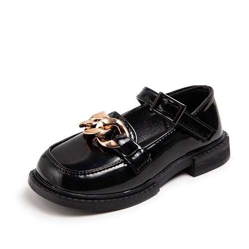 Девочки кожаные туфли 2022 весна и осенью Нового года китайский университет Корейская версия Студенты одиночная обувь для одиночной обувь против мягких мягких туфель