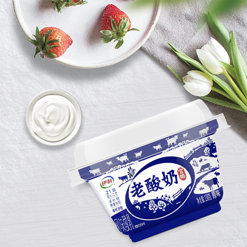 伊利老碗装138g发酵乳益生菌早餐奶 立丰食品低温乳制品