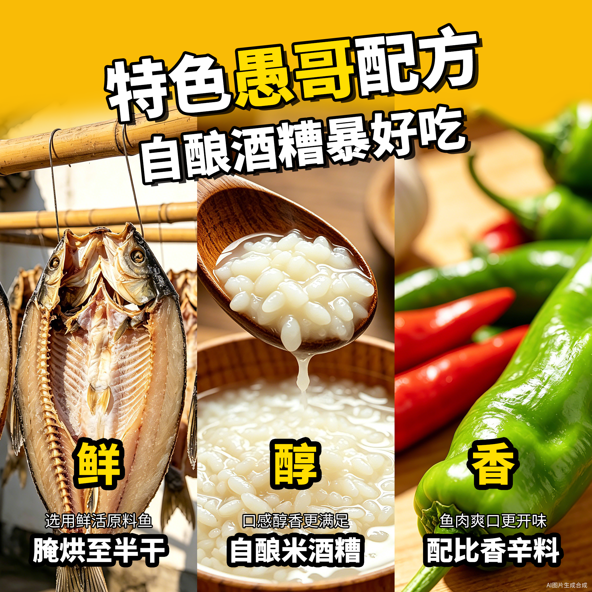 愚哥酒糟鱼江西特产九江零食小袋装500g香辣原味麻辣开袋即食散装