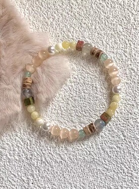 民族风猫眼椰壳手串女夏复古百搭小众精致气质2025超火手链