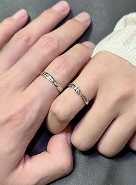 莫比乌斯交织情侣戒指ins轻奢百搭小众可调节对戒学生送女友礼物