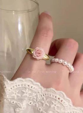 2025新款韩系食指戒蜜叠戴指环