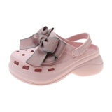 Модная летняя обувь с бантиком на платформе, нескользящая униформа медсестры, высокие пляжные слайдеры, тапочки