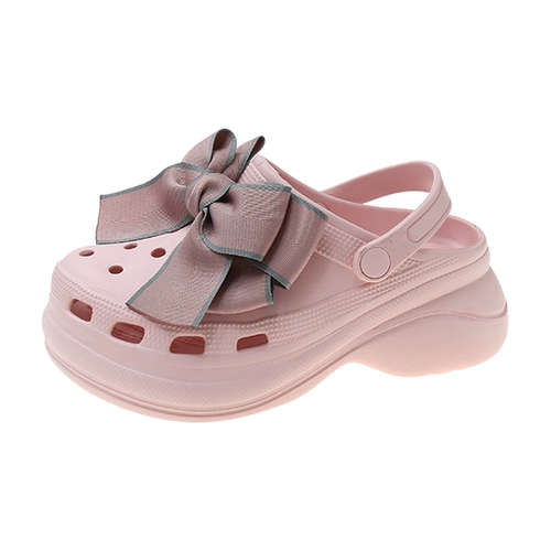 Модная летняя обувь с бантиком на платформе, нескользящая униформа медсестры, высокие пляжные слайдеры, тапочки