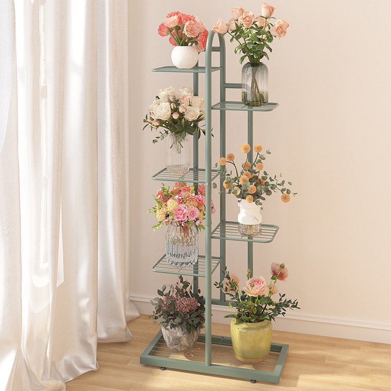 客厅落地式简约花架子阳台可移动花盆置物架室内家用多层铁艺花架,淘宝优惠券,粉丝福利购,淘宝优惠卷