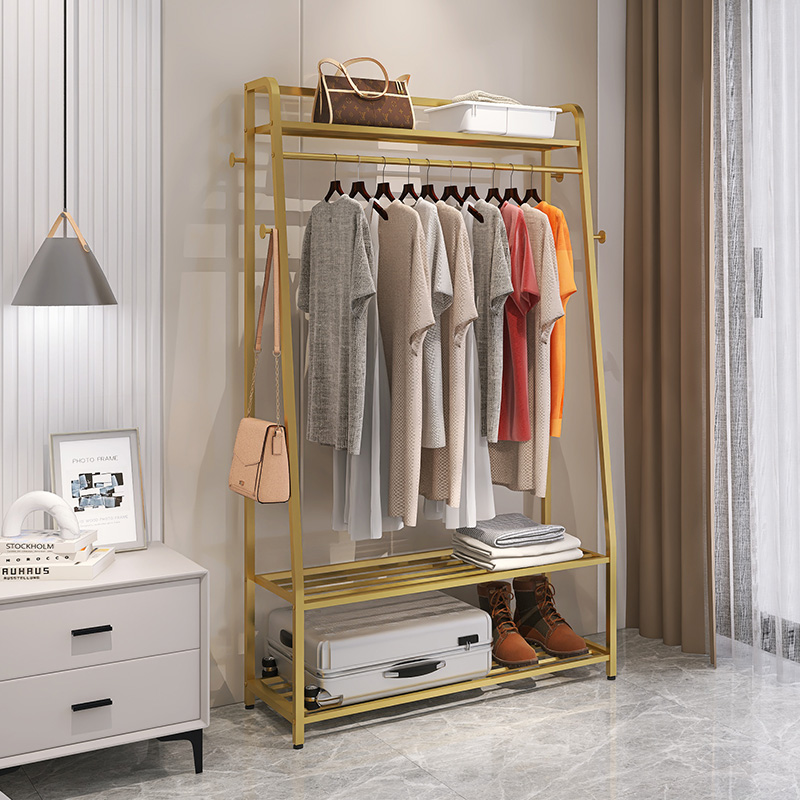 挂衣架落地卧室家用网红简易衣服架子现代客厅多功能轻奢衣帽架 - 图2