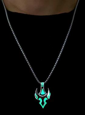 金牛座项链男钛钢牛头变形金刚吊坠男士12星座挂坠韩版配饰品刻字