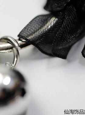 蕾丝铃铛项链女choker脖子项圈锁骨链配饰颈饰丝带颈链猫猫软妹潮