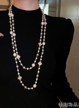 长款毛衣链小香风旗袍项链轻奢