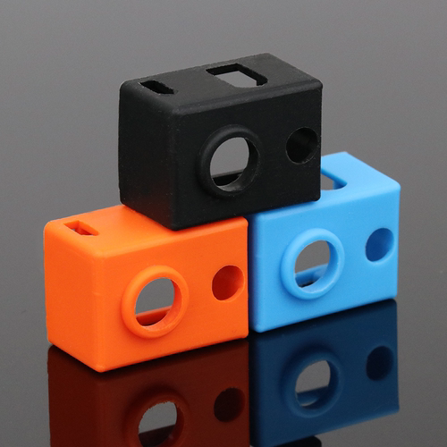 华塑 3D打印机配件E3D V6热端挤出头加热块铝/黄铜/镀铜兼容PT100 - 图2