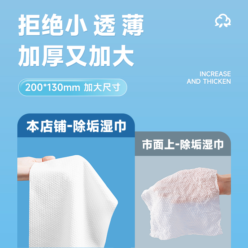 鱼缸清洁专用湿巾玻璃清洁除水垢湿巾擦玻璃湿巾去水渍水垢清除剂-图1