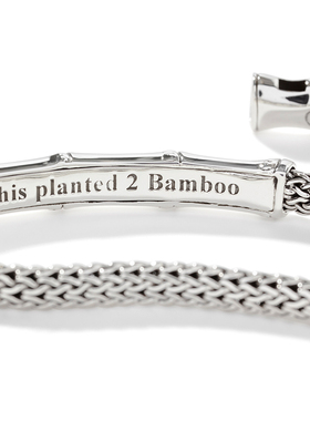 JH手工编织竹节手链925银