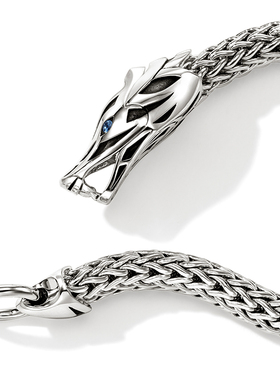 JH原创神龙蓝宝石银手链