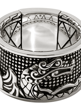 JHNAGA神龙宽版银戒指