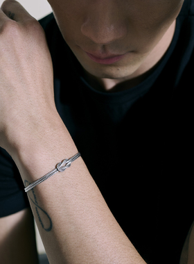 JH手工纯银手链情侣时尚小众原创