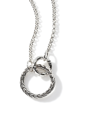 JH圆环吊坠925纯银项链手工时尚