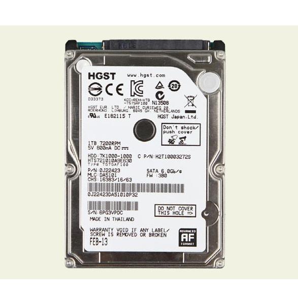 HGST/日立 HTS721010A9E630 笔记本硬盘1t 2.5寸垂直机械盘7200转 - 图1