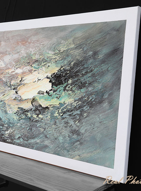 苏建原创厚油纯油画抽象海浪刀画