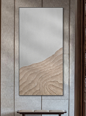 新中式玄关挂画走廊手绘油画