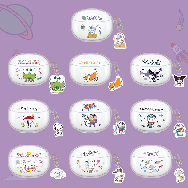 适用透明软壳vivotwsa3保护套vivotws3i蓝牙耳机壳vivotws3e保护壳可爱卡通vivotws1e充电仓盒子防摔挂件男女