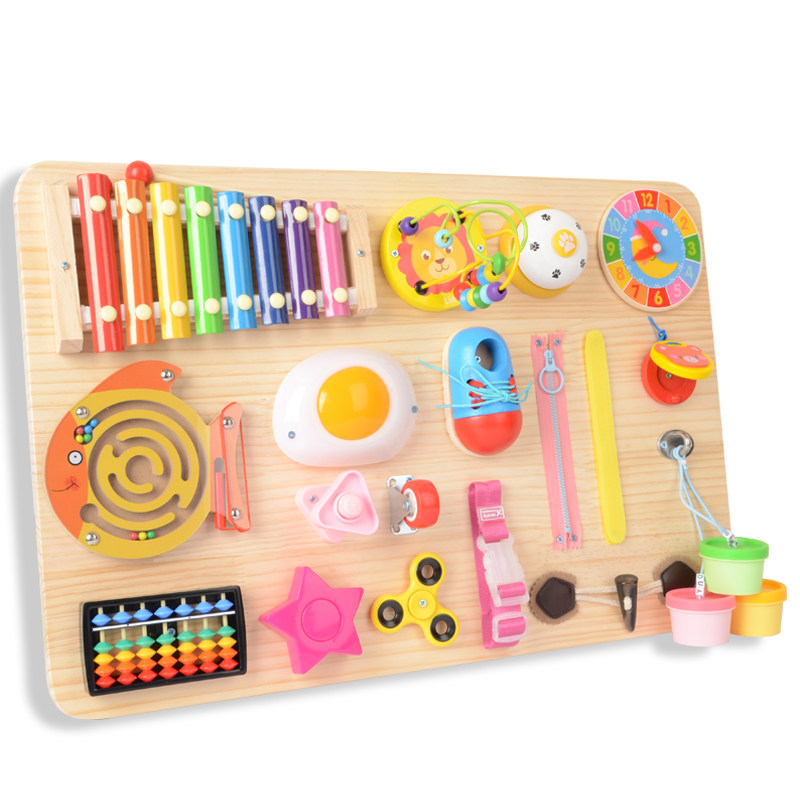 忙碌板diy配件玩具宝宝儿童底板早教蒙氏蒙特梭利1岁