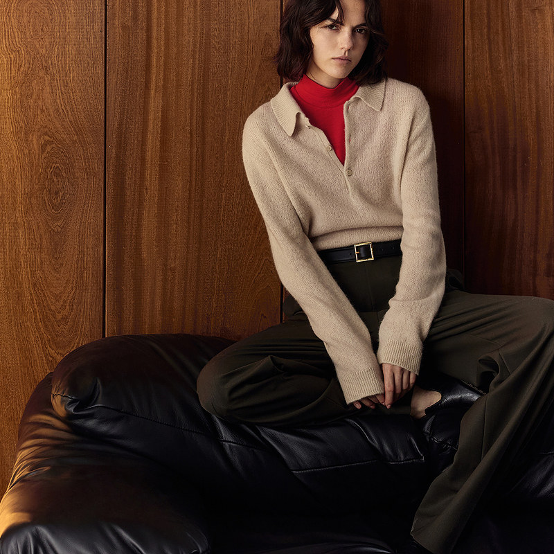 OCHIRLY欧时力 羊毛精纺呢西装长裤女直筒阔腿通勤2024秋季新品,淘宝优惠券,粉丝福利购,淘宝优惠卷