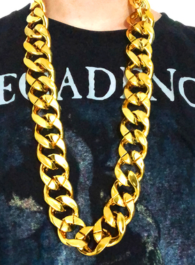 土豪金链子抖音塑料男