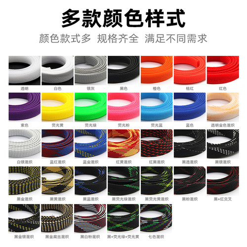 蛇皮网三织加密型30/35/40/50/60mmPET编织网管尼龙网线缆护套管 - 图1