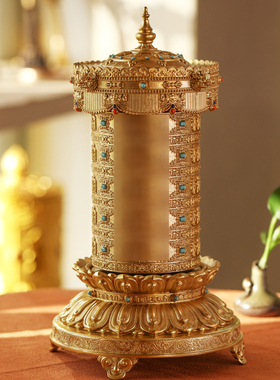 家用语狮子电动转轮纯铜