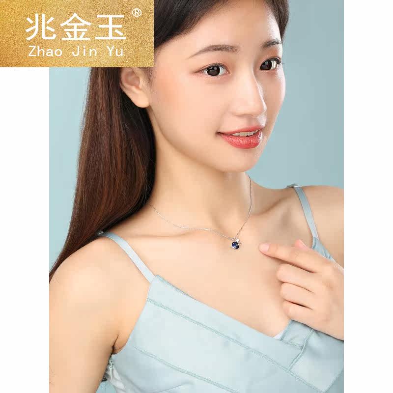 星球施华世洛奇925女小众纯银项链 兆金玉项链