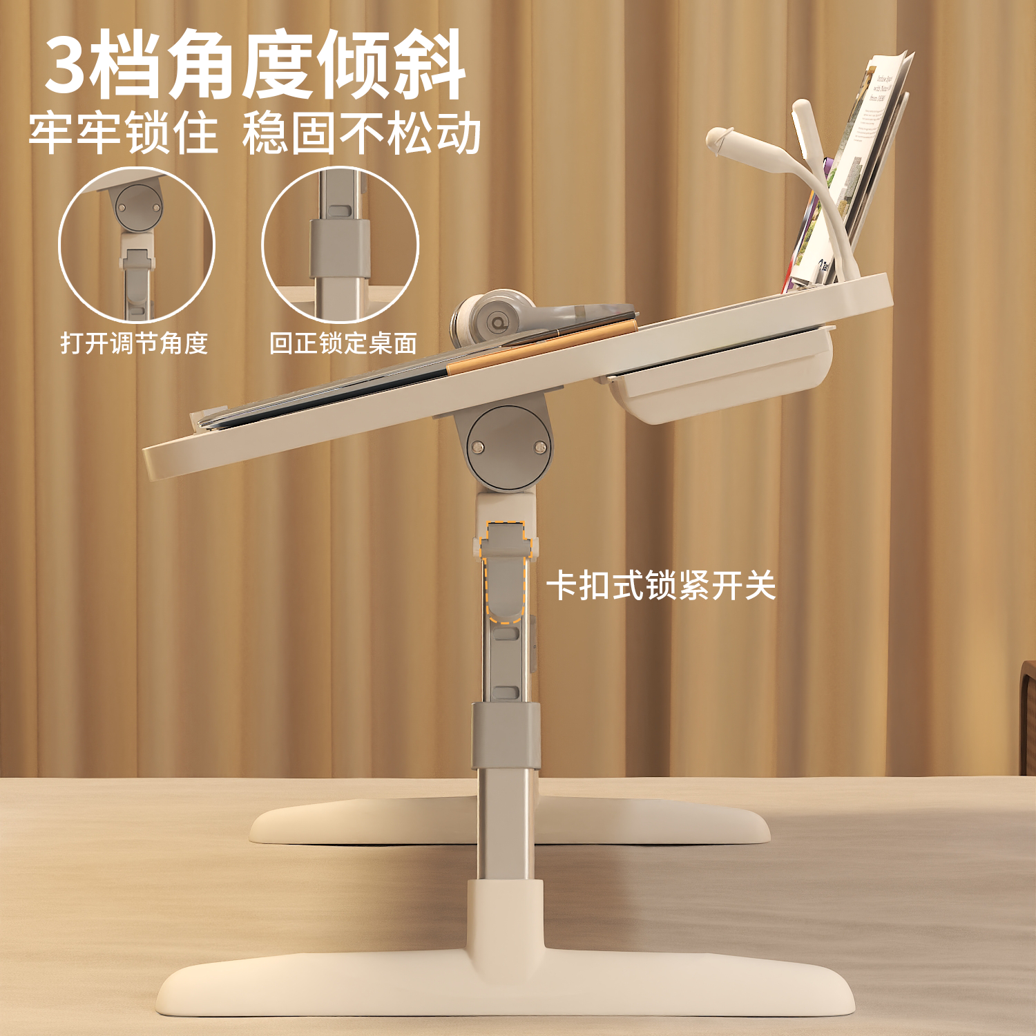 可升降床上小桌子家用卧室坐地折叠书桌简易宿舍学生学习小桌板床桌简约飘窗可调节高度笔记本电脑懒人桌-图0