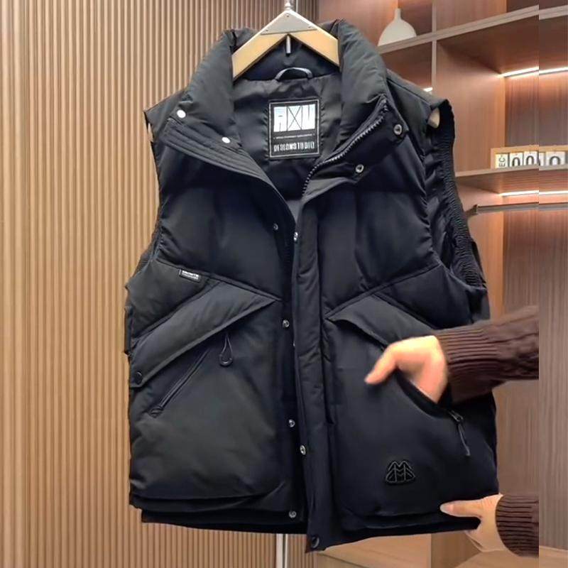 冬季新款工装立领羽绒马甲潮牌白鸭绒休闲无袖外套保暖加厚坎肩,淘宝优惠券,粉丝福利购,淘宝优惠卷