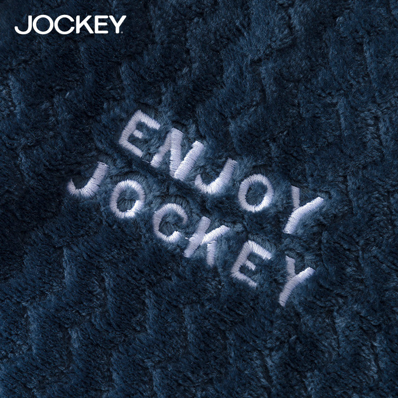 Jockey双面加绒法兰绒长袖睡袍男士宽松保暖居家长款浴袍男秋冬款,淘宝优惠券,粉丝福利购,淘宝优惠卷