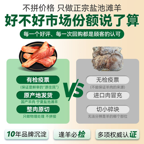 宁夏盐池滩羊小腿新鲜现杀法式羊前腱羊腿羊肉烧烤羊腱子火锅食材 - 图1