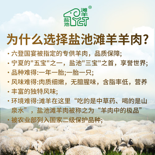 宁夏盐池滩羊小腿新鲜现杀法式羊前腱羊腿羊肉烧烤羊腱子火锅食材 - 图3