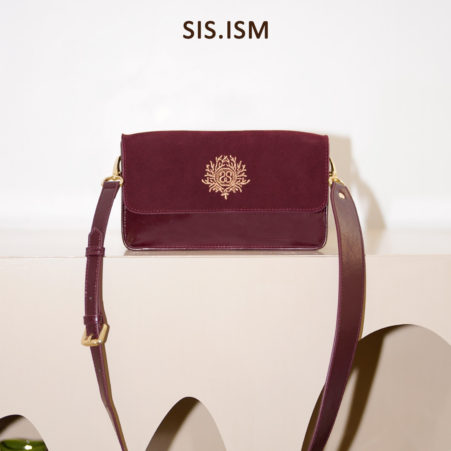 设计师原创姐妹主义马年新年新款秋冬红色牛皮小方包单肩斜挎包女,淘宝优惠券,粉丝福利购,淘宝优惠卷