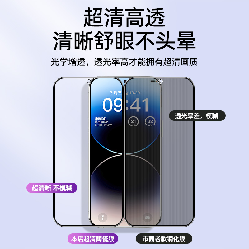 适用荣耀play9tpro钢化膜荣耀play8Tpro手机膜play7T陶瓷6Tpro全屏play10c防摔荣耀play5T抗指纹play4T保护膜 - 图2