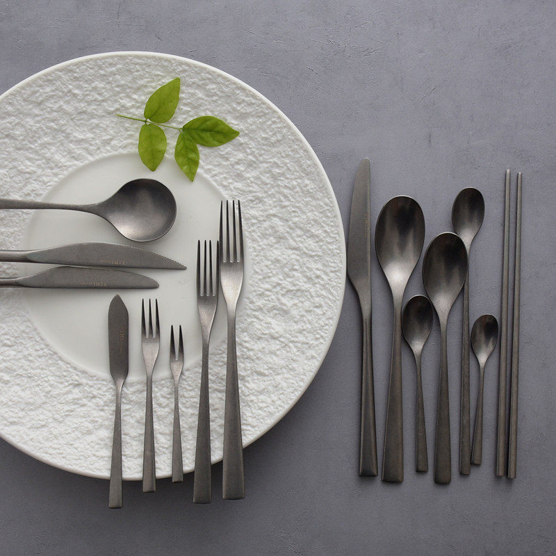 秋和岚匠复古做旧银 牛排刀叉甜品勺咖啡勺水果叉304不锈钢西餐具,淘宝优惠券,粉丝福利购,淘宝优惠卷