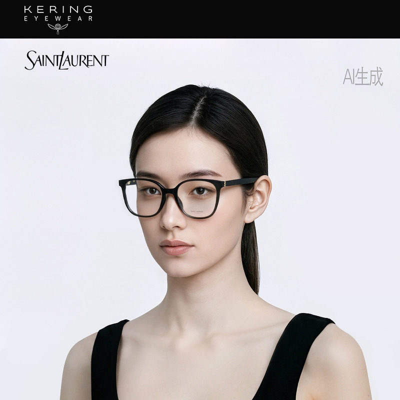【新款】开云眼镜圣罗兰YSL男女同款猫眼光学近视眼镜框SL M155 - 图0