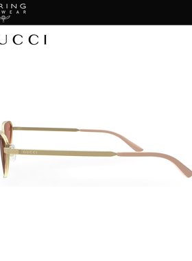 开云眼镜 古驰GUCCI男女同款猫眼墨镜粉色金属太阳镜墨镜GG1879S