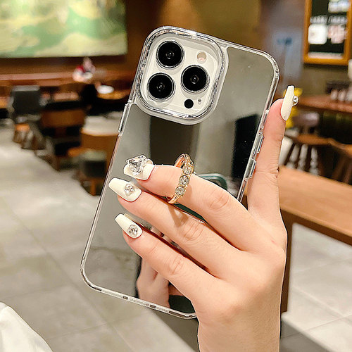 指环支架iphone15promax手机壳苹果14pro镜子12/13防摔11补妆神器xs/xr个性15plus适用7/8plus女se2保护套6s - 图0